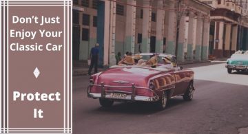 blog image of a family driving their antique classic automobile